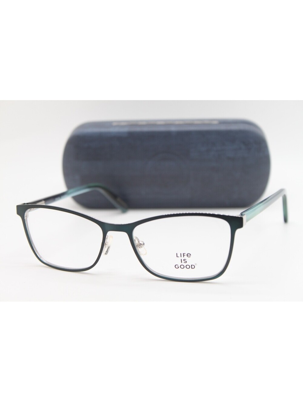 NEW LIFE IS GOOD EVALYN BLUE (BLU) AUTHENTIC EYEGLASSES W/CASE 52-16